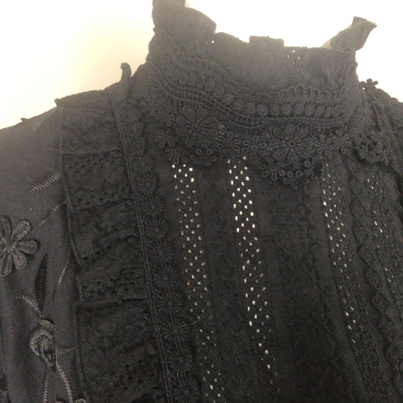 Anna Sui cotton lace blouse size 6 - Picture 2 of 9